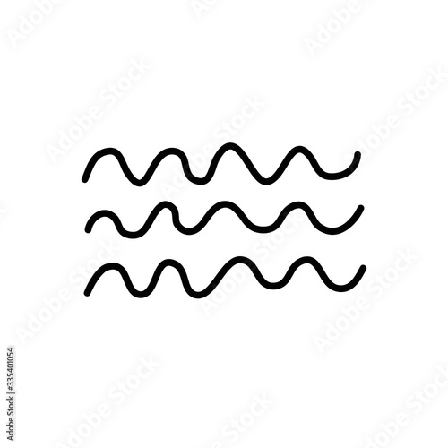 waves doodle icon  vector illustration