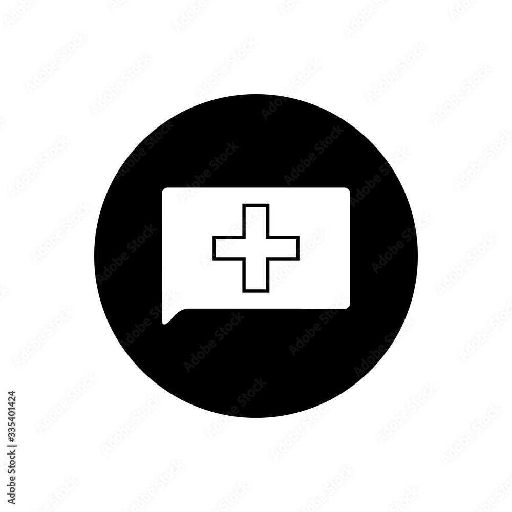 Fototapeta premium Medical Emergency Button icon. Editable Vector EPS Symbol Illustration.