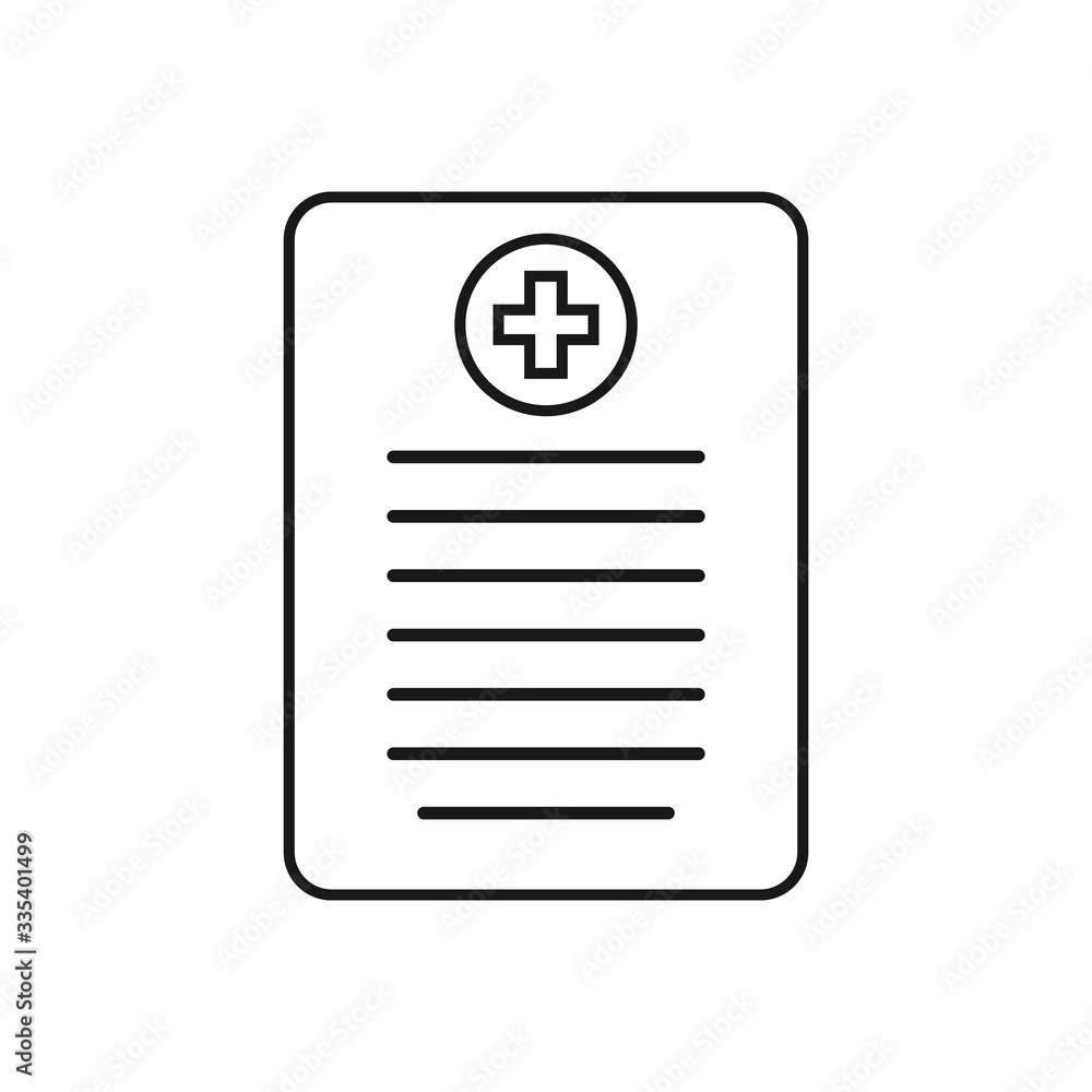 Medical Hospital Report Line Icon. Editable Vector EPS Symbol Illustration. Medical Hospital Report Line Icon. Editable Vector EPS Symbol Illustration.