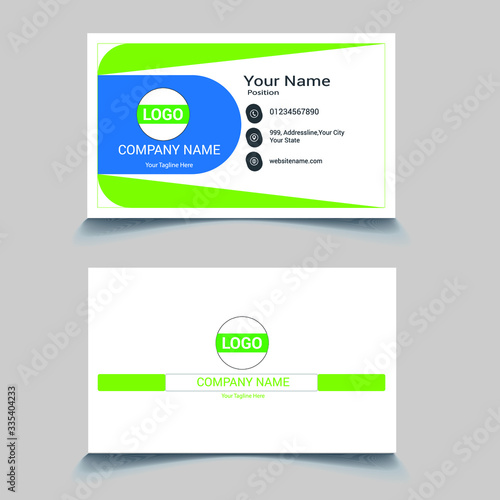 Print ready Modern presentation card. Vector business card template. Visiting card for business and personal use. Vector illustration design.