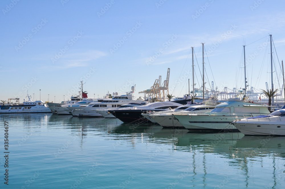 Boat at the dock of the port