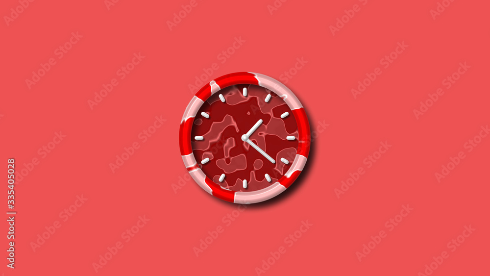 Red army design 3d clock icon,Wall clock icon,counting down 3d clock icon