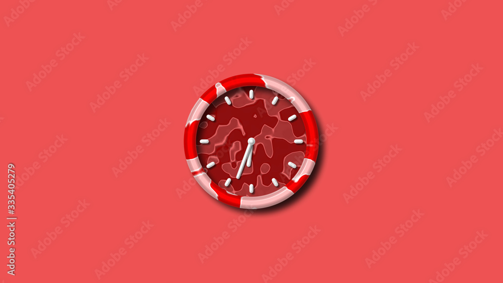 Amazing red clock icon,3d wall clock on red background,creative design 3d clock icon Amazing red clock icon,3d wall clock on red background,creative design 3d clock icon
