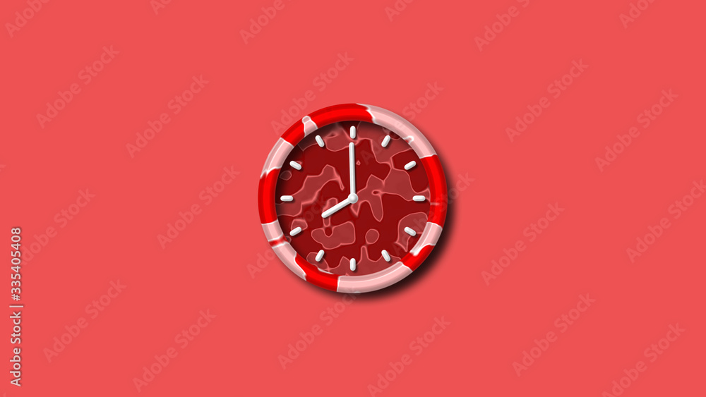 Amazing red clock icon,3d clock icon,3d wall clock icon Amazing red clock icon,3d clock icon,3d wall clock icon