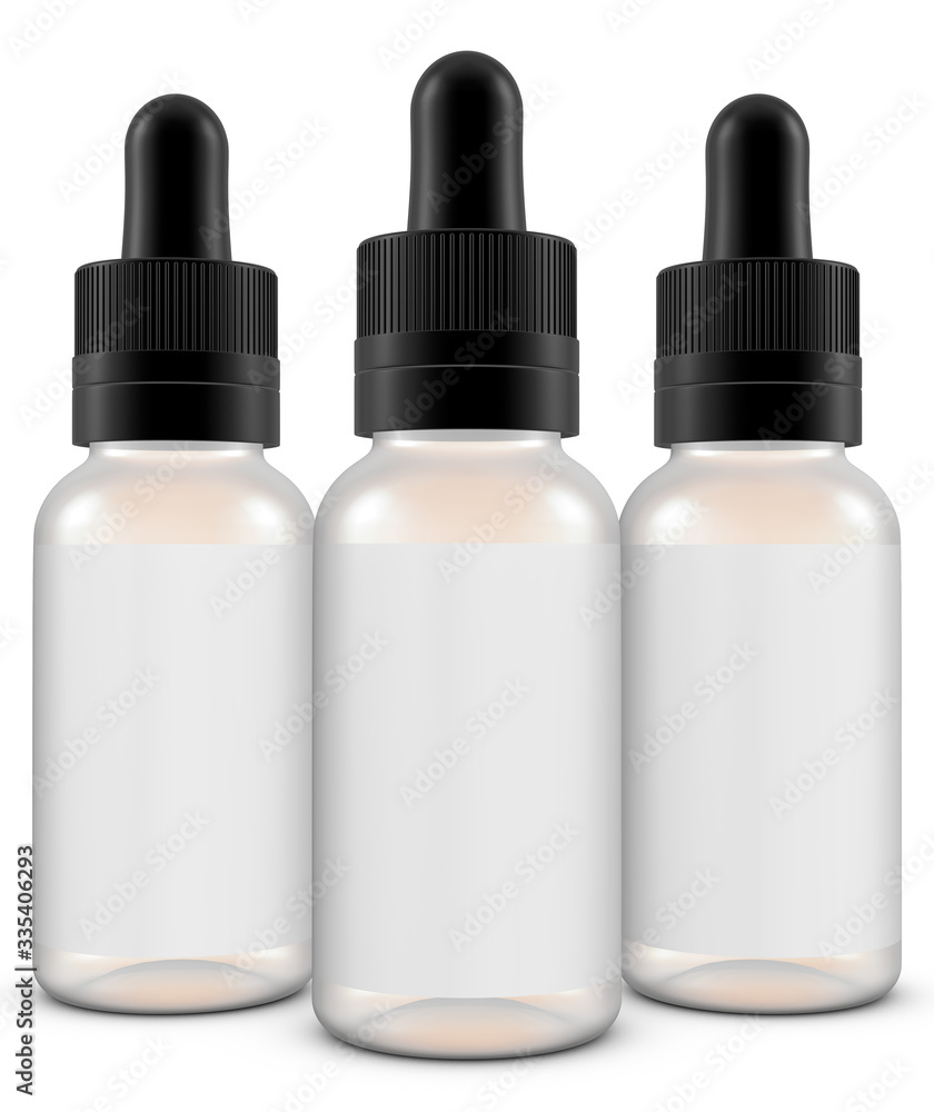 Realistic 3D Glass Bottle Mock Up Template on White Background.3D Rendering,3D Illustration Realistic 3D Glass Bottle Mock Up Template on White Background.3D Rendering,3D Illustration