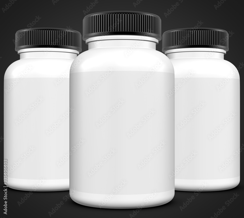 Realistic 3D Bottle Mock Up Template on White Background.3D Rendering,3D Illustration Realistic 3D Bottle Mock Up Template on White Background.3D Rendering,3D Illustration
