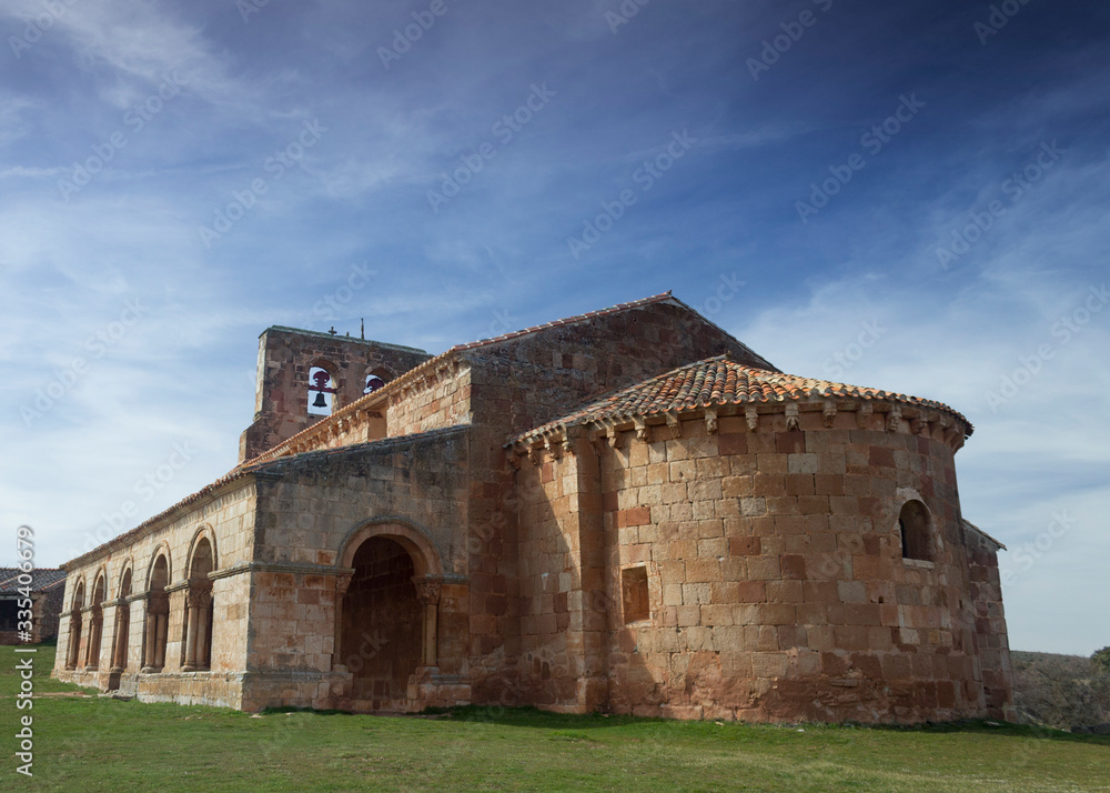 Soria, Spain: Hermitage Santa Maria of Tiermes. February 28th, 2020