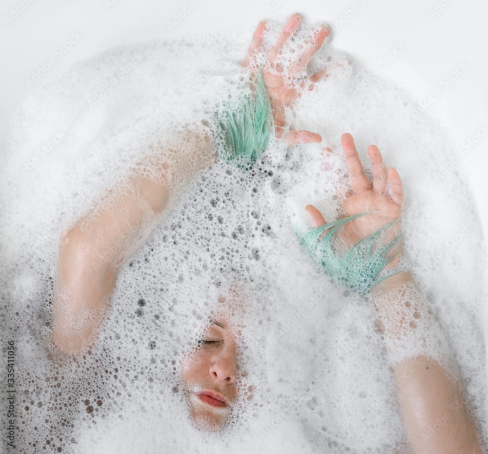 woman washing body