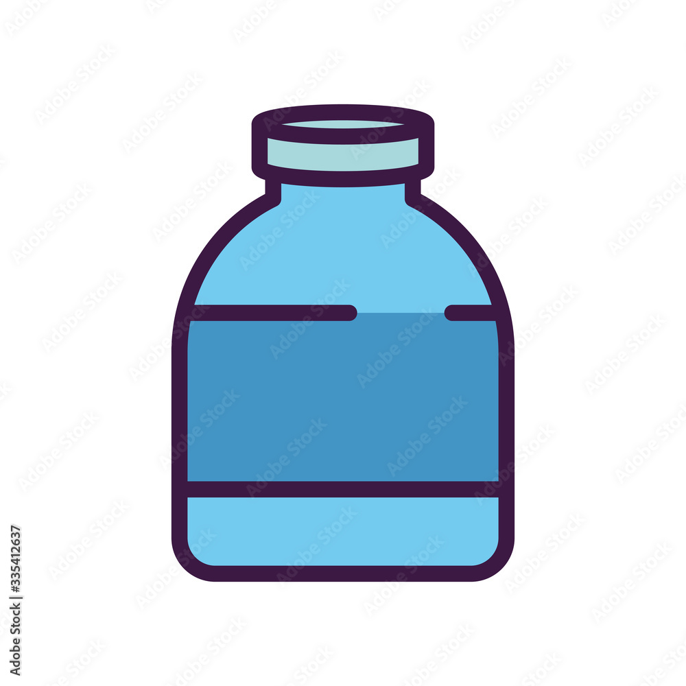 healthcare concept, medicine bottle icon, line color style