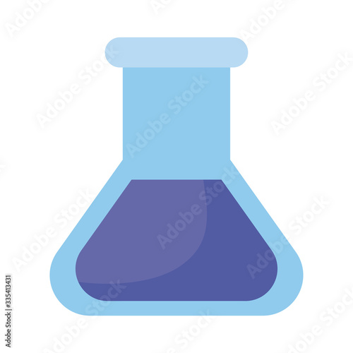 chemical laboratory test tube on white background
