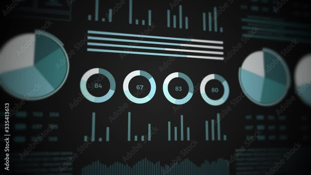 Statistics, financial market data 4K 3D animation. Statistics, financial market data 4K 3D animation.