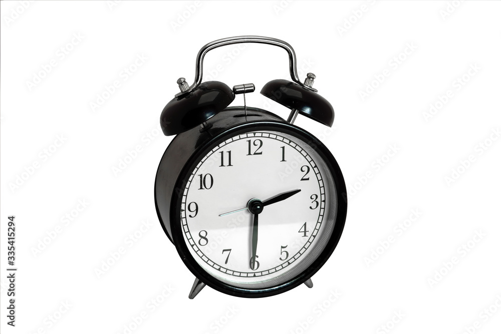 Analog clock. Isolate on a white background. Close-up. Analog clock. Isolate on a white background. Close-up.