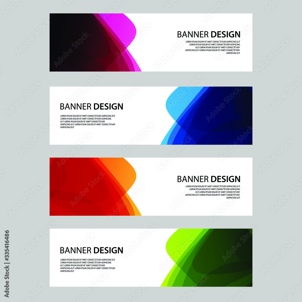 Fototapeta premium Vector Abstract banner web template