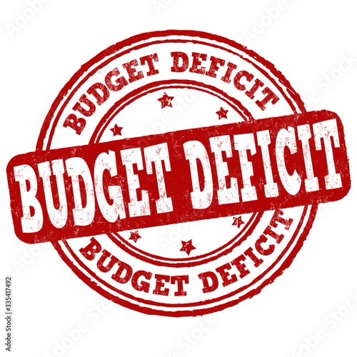 Budget deficit grunge rubber stamp