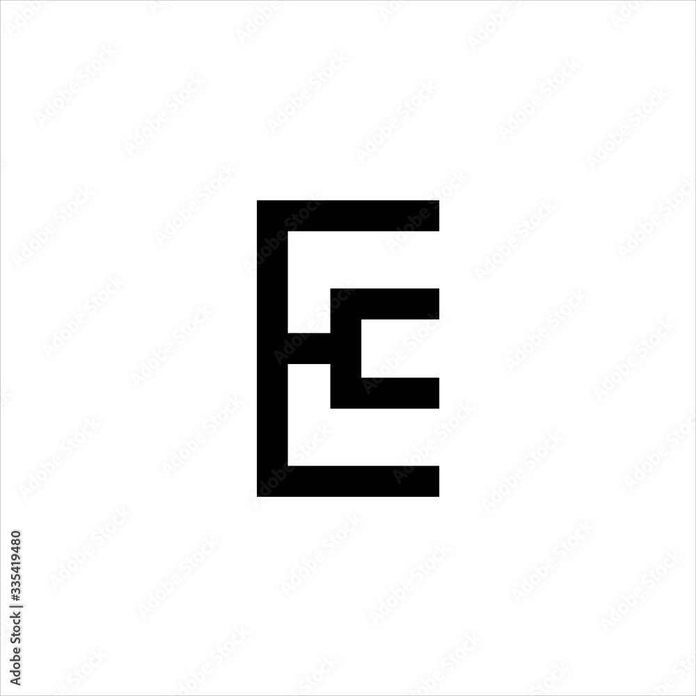 letter C and E logo design vector image , logo letter ce combination ec letter C and E logo design vector image , logo letter ce combination ec