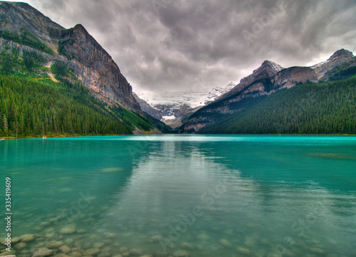 Enchanting Turquoise Colours Of Lake Louise Banff National Park