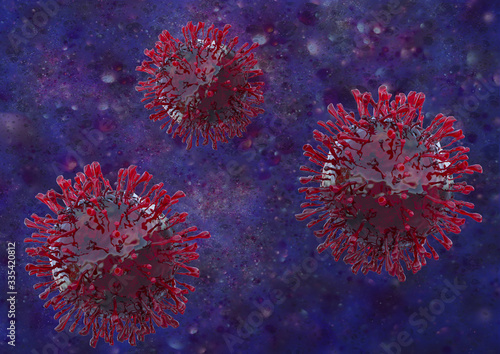 coronavirus , covid 19 , 3d render