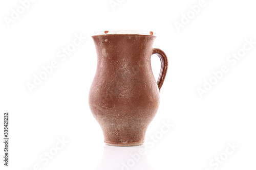 Image of an old vintage traditional pot isolated over white background