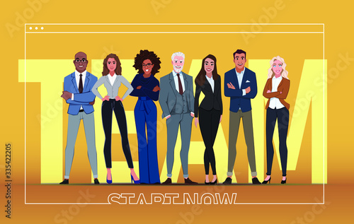 Team workers. Office coworkers. Business team group
