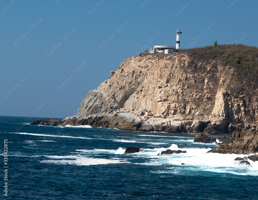 Huatulco bay with blue ocean Huatulco bay with blue ocean