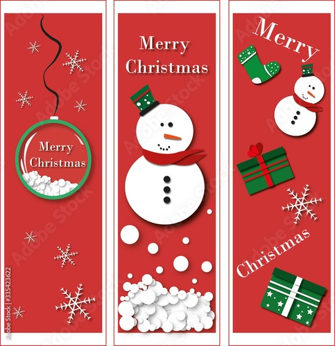 set of christmas cards and bookmark