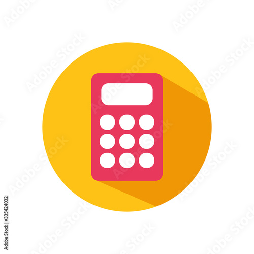 shopping online concept, calculator icon, block style