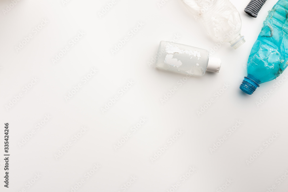 Plastic garbage isolated on white background Plastic garbage isolated on white background