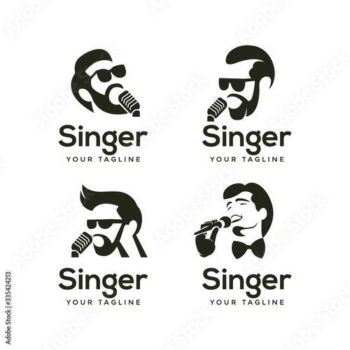 awesome modern singer or choir logo template
