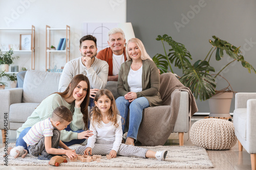 Big family spending time to...