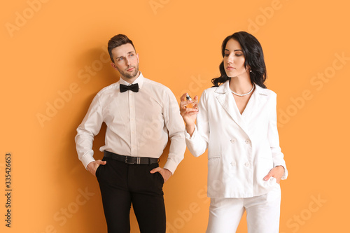 Stylish young couple with p...