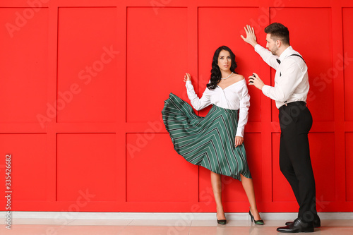 Stylish young couple with p...