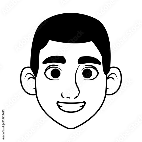 young man head avatar character
