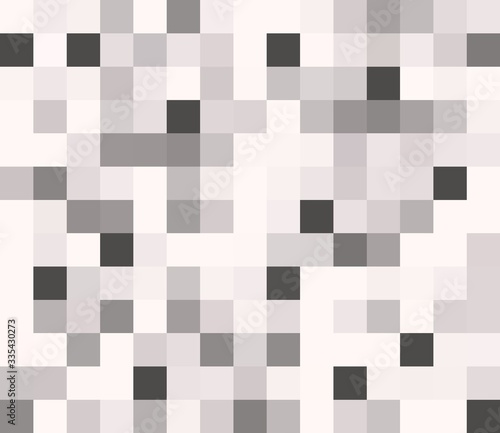 Abstract black and white retro pixel square 8 bit mosaic background