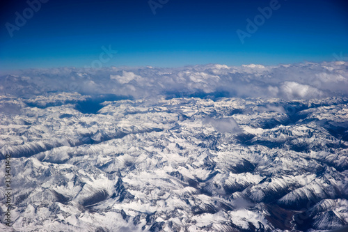 snow covered Himalaya mountain, Tibet China  © wenbilly