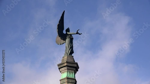 Newcastle upon Tyne city centre statue time lapse UK 4K photo