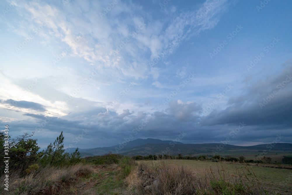 clouds over the mountains