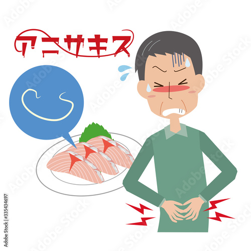アニサキス　食中毒　男性　寄生虫　回虫　魚介類