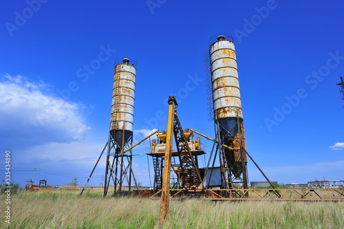 Cement mixing silo photo