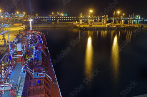 Tanker during night at terminal © remipiotrowski