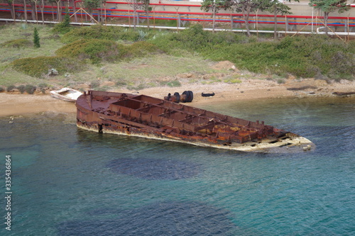 Obraz na płótnie Wreck of the barge