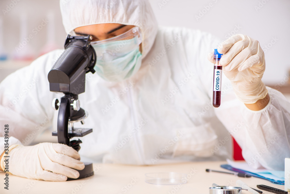 Doctor developing covid-19 vaccine in the lab Doctor developing covid-19 vaccine in the lab