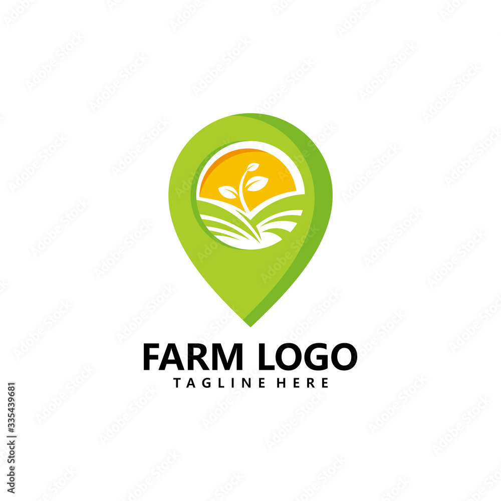 farm place logo icon vector isolated farm place logo icon vector isolated