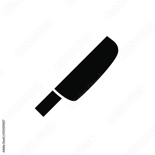 Knife Icon , Kitchen Template Logo Design Emblem Isolated Illustration , Outline Solid Banckground White 