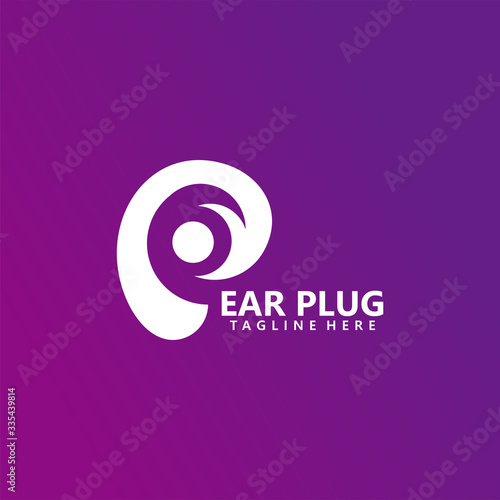 ear plug logo icon vector isolated