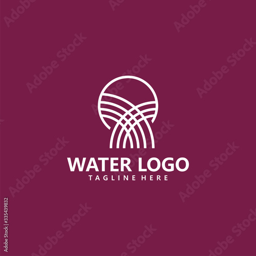 water logo icon vector isolated