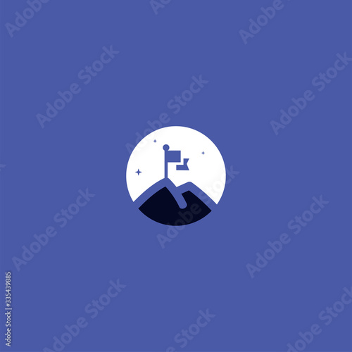 mountain peak logo icon vector isolated