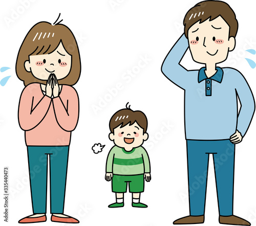 両親が仲直りして安心する子ども