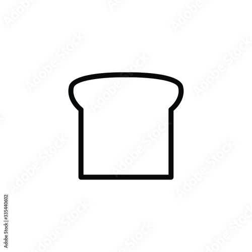 Bread Bakery Icon , Kitchen Template Logo Design Emblem Isolated Illustration , Outline Solid Background White © icon