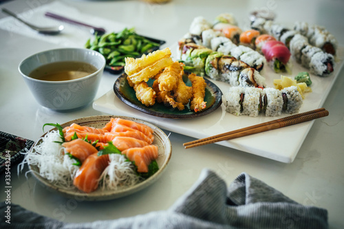 Sushi Assortment with Miso Soup