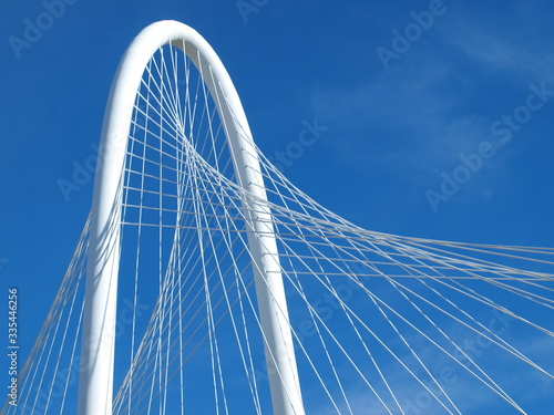 A Cable Stayed Bridge Over Trinity River in Downtown Dallas